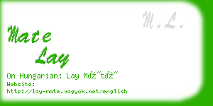 mate lay business card